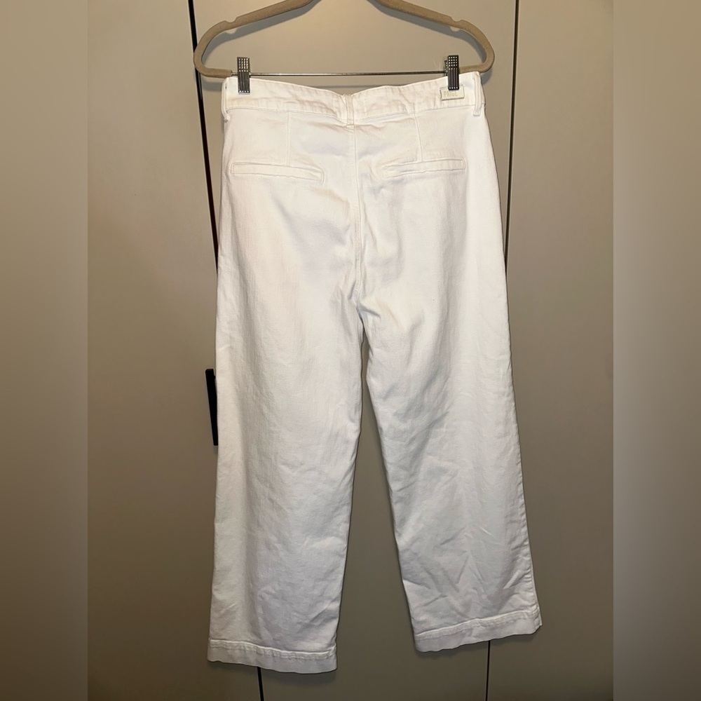 PAIGE Pearl White Sasha Wide Leg Jeans Size 32 - Picture 12 of 15